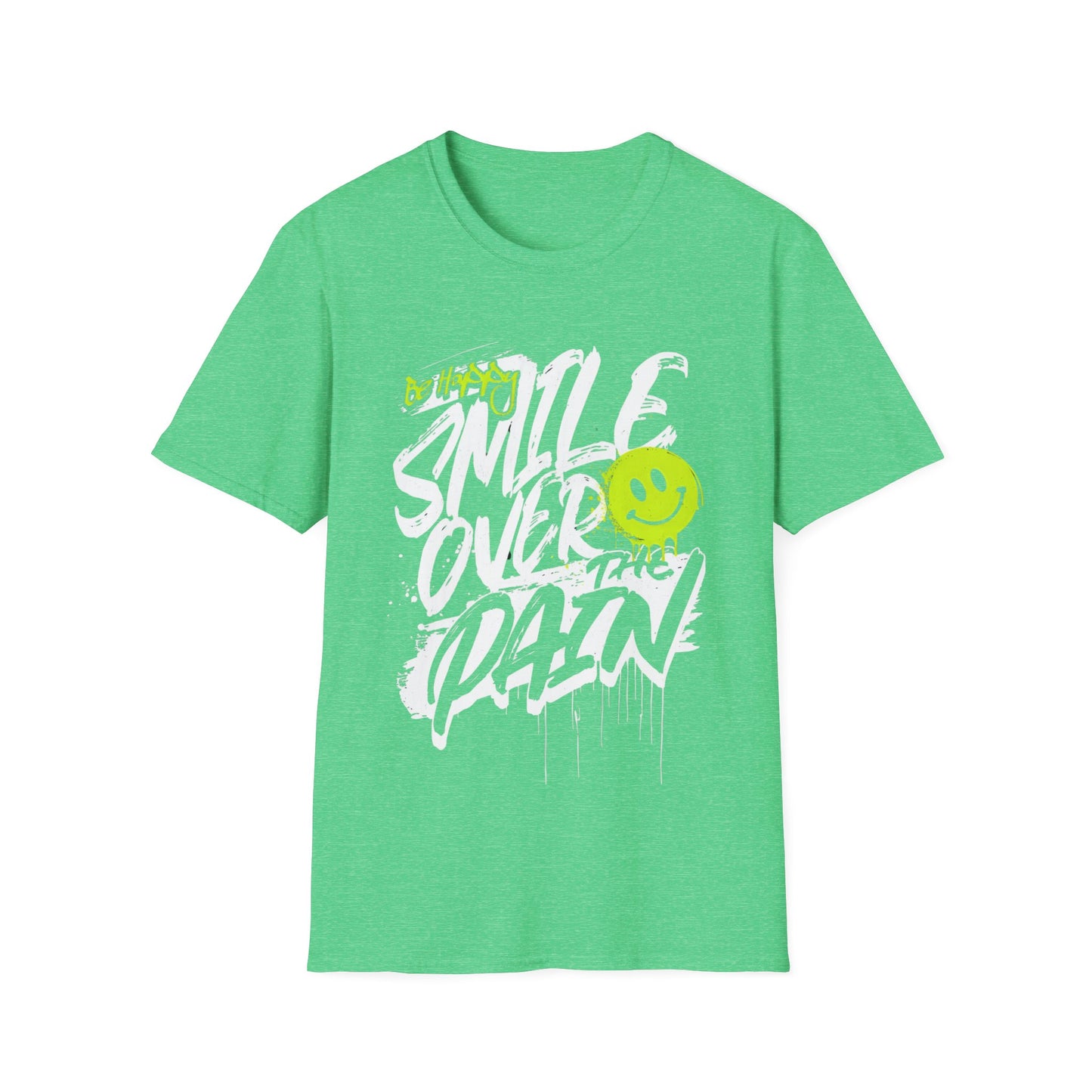 Be Happy Smile Graphic T-shirt Unisex Softstyle T-Shirt