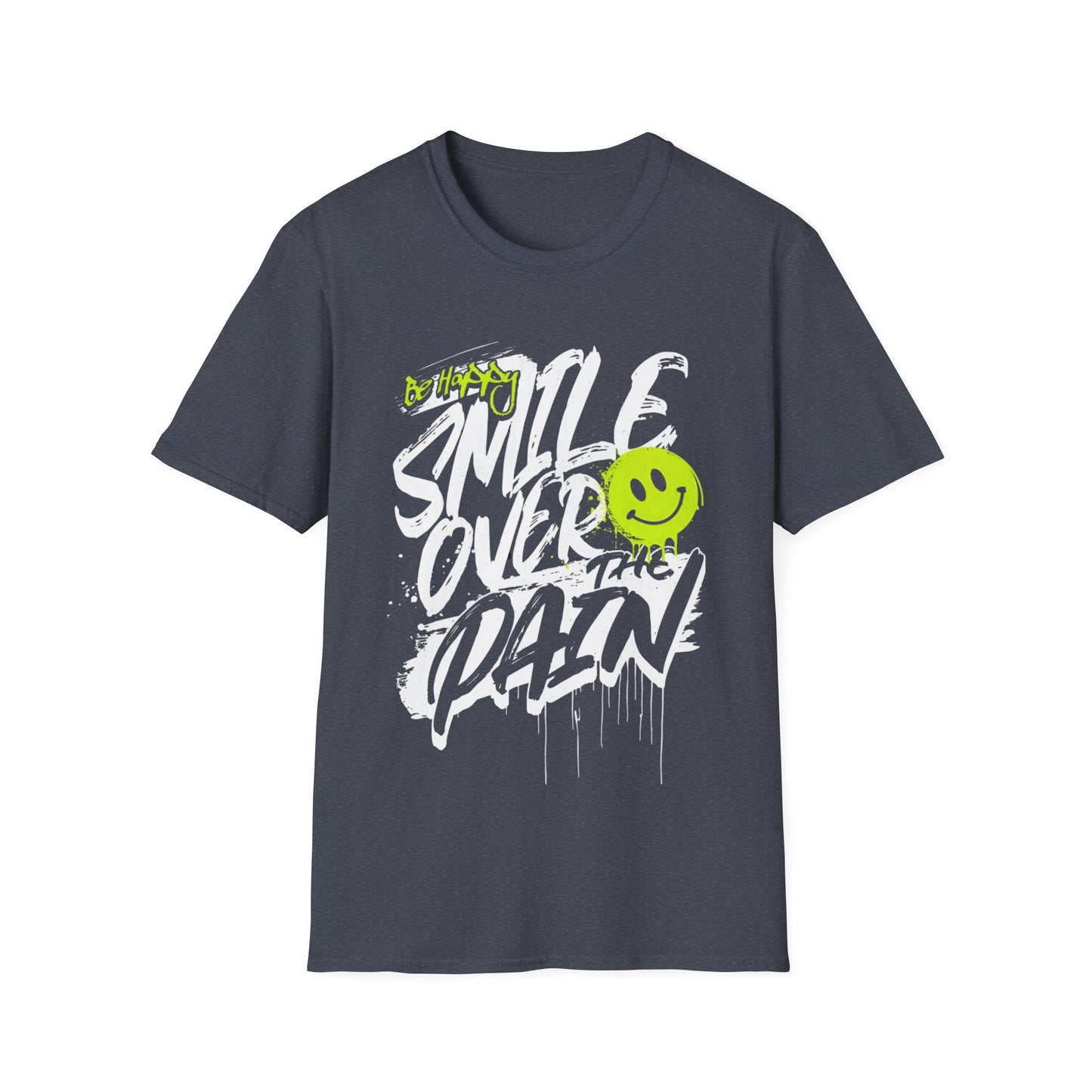 Be Happy Smile Graphic T-shirt Unisex Softstyle T-Shirt