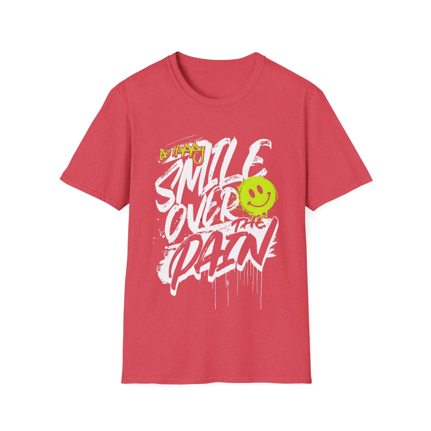 Be Happy Smile Graphic T-shirt Unisex Softstyle T-Shirt