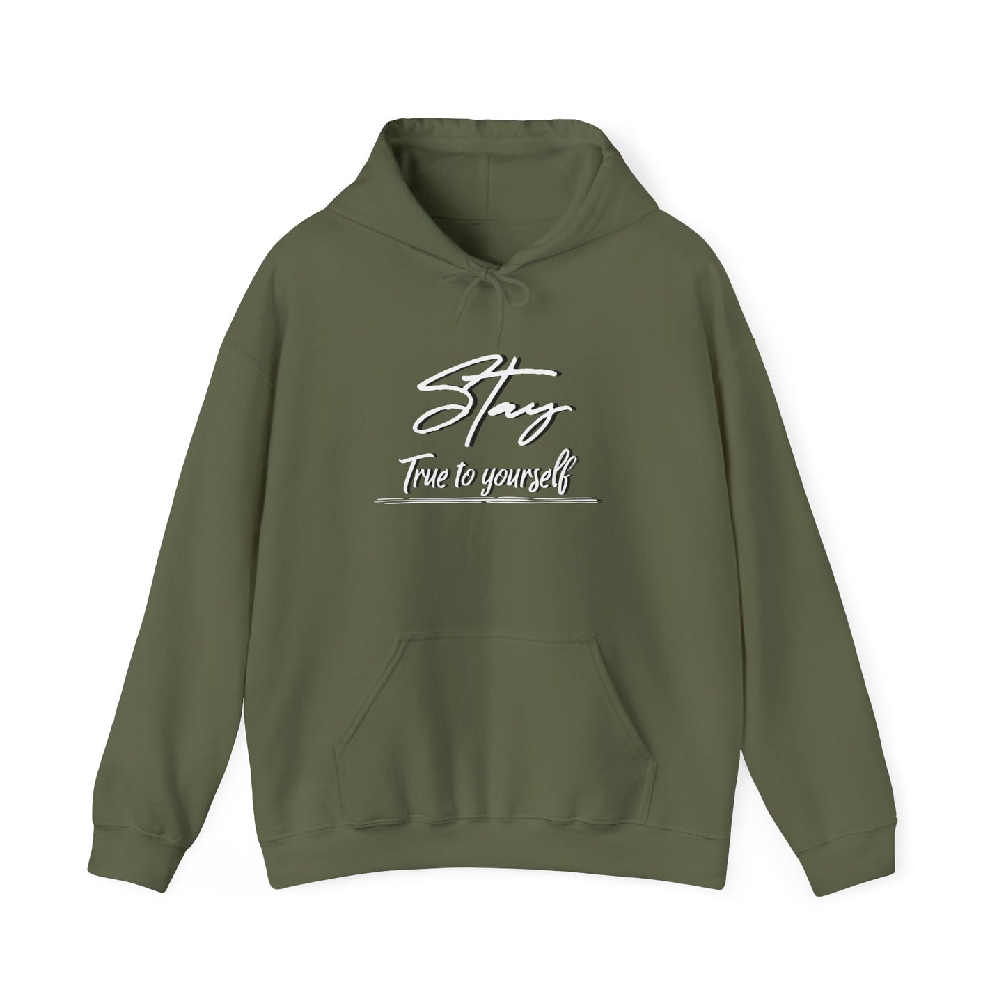 Stay True To Yourself Graphic Letter motivation Unisex Heavy Blend™ Hooded Sweatshirt