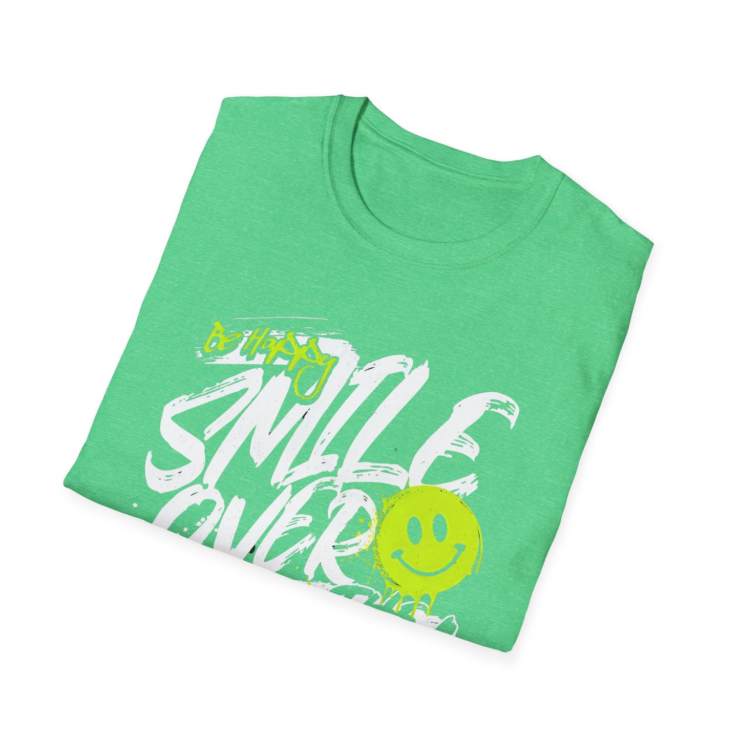 Be Happy Smile Graphic T-shirt Unisex Softstyle T-Shirt