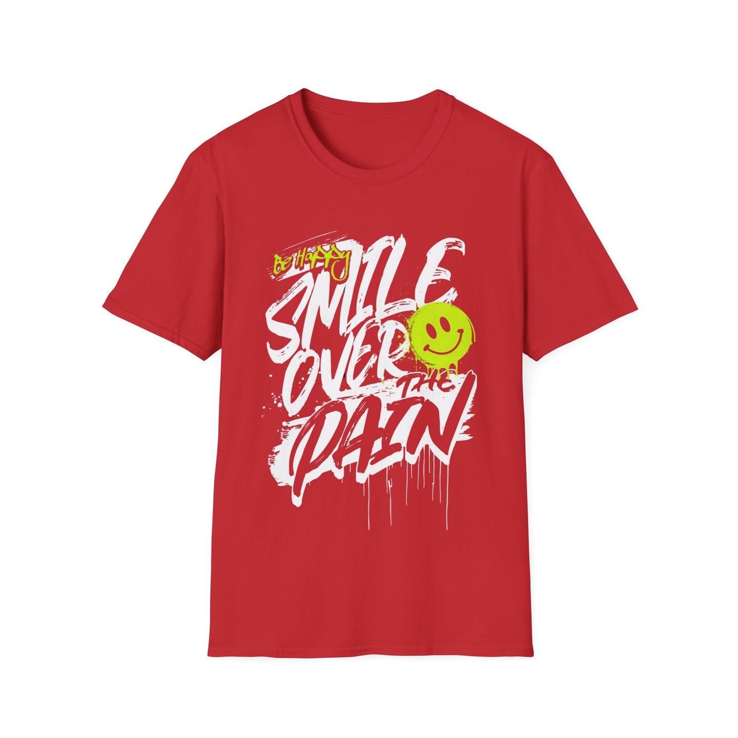 Be Happy Smile Graphic T-shirt Unisex Softstyle T-Shirt