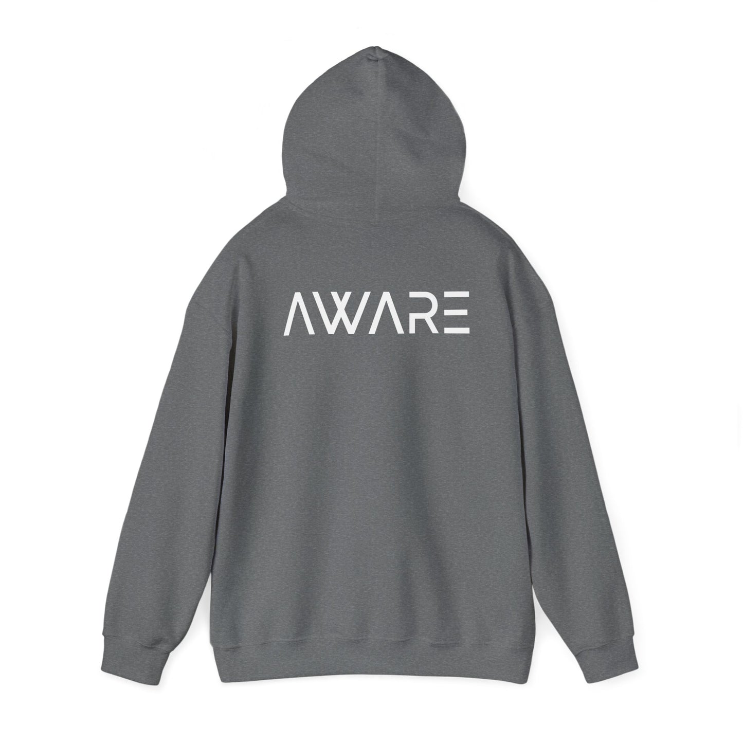 A Aware Graphic Letter Unisex Heavy Blend™ Hooded Sweatshirt