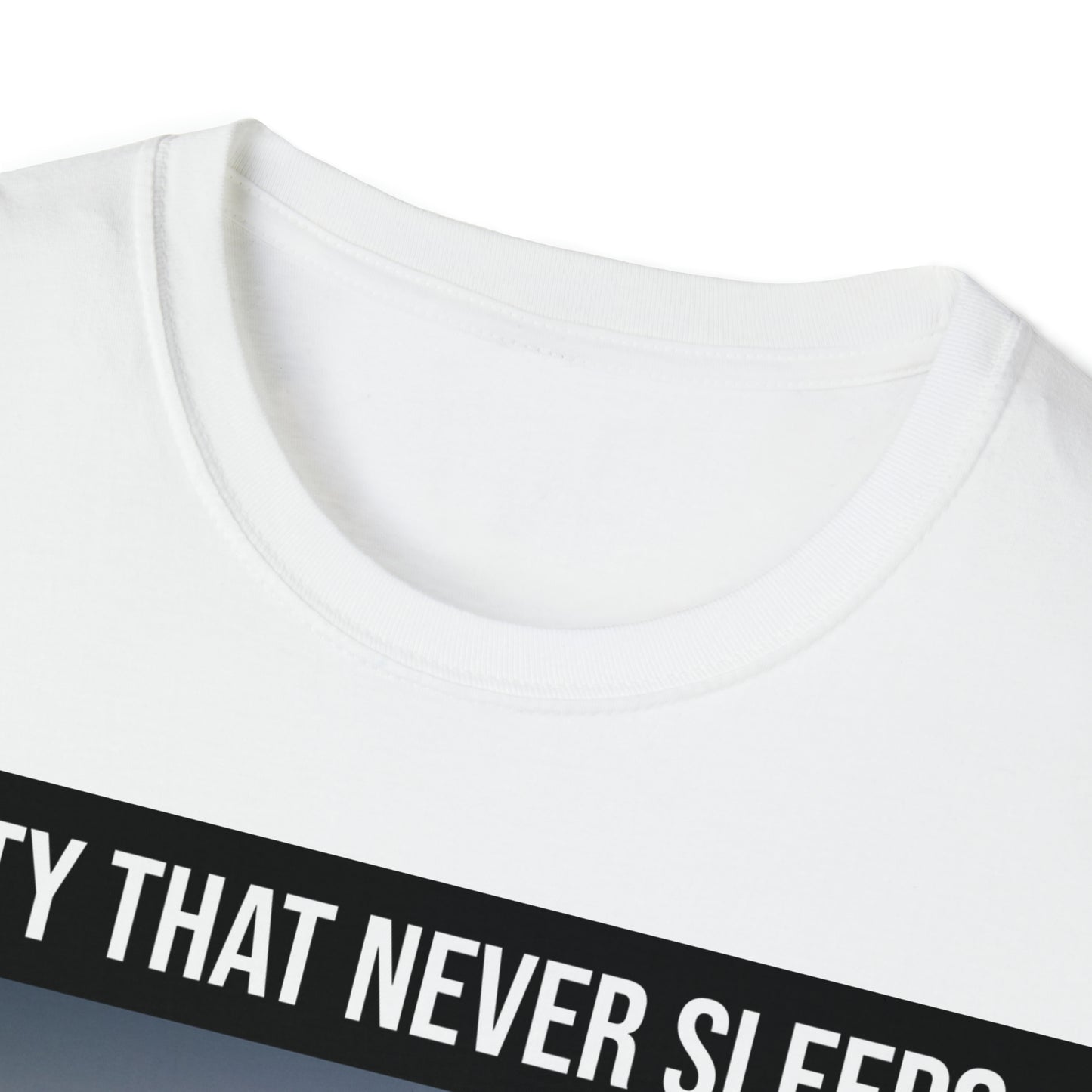 The City That Never Sleeps NY Graphic tshirt Unisex Softstyle T-Shirt