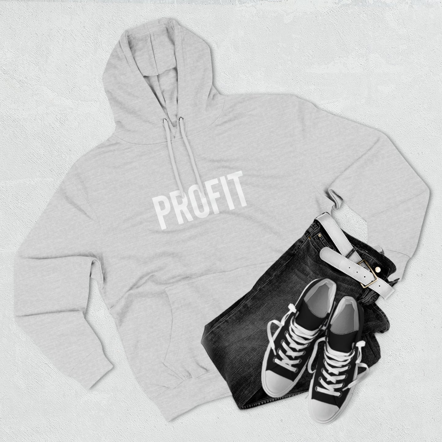 Profit Letter Graphic Hoodie Three-Panel Fleece Hoodie