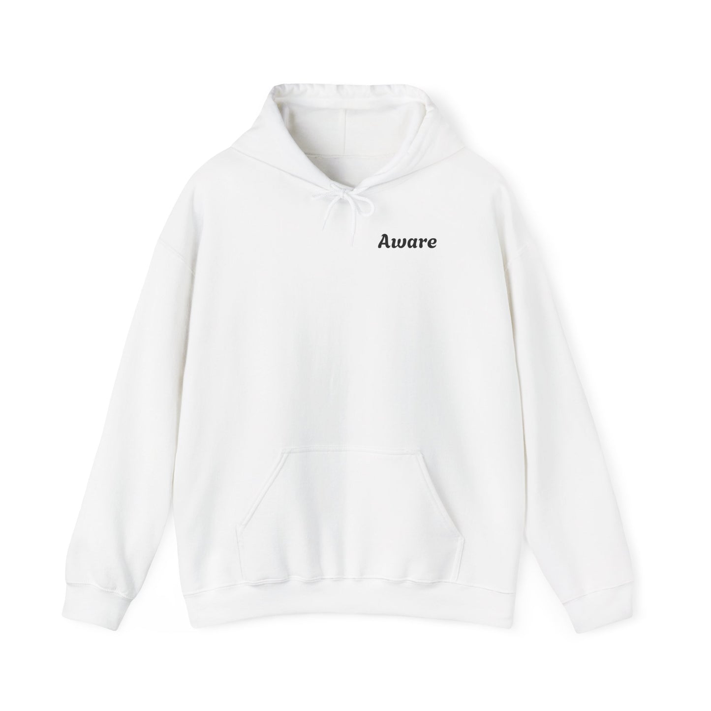 Aware Graphic Letter Unisex Heavy Blend™ Hooded Sweatshirt