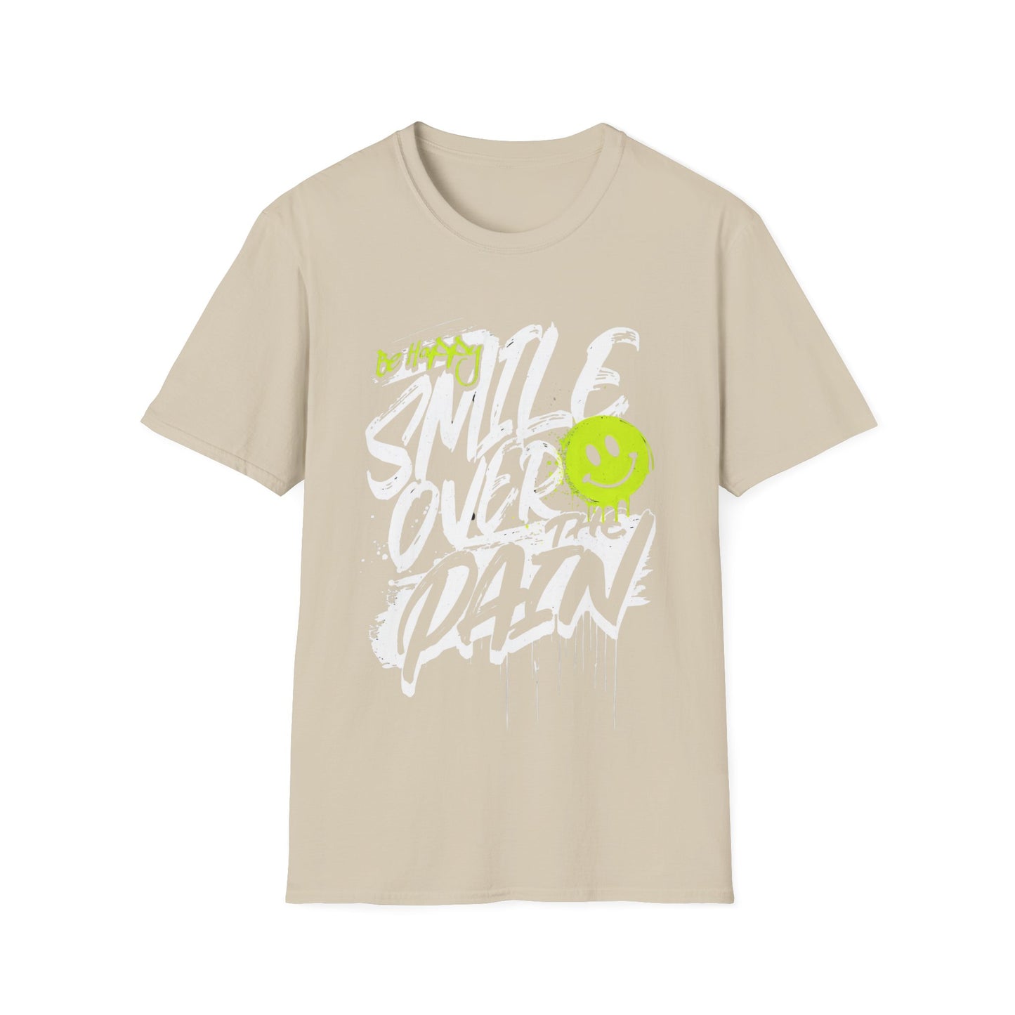 Be Happy Smile Graphic T-shirt Unisex Softstyle T-Shirt