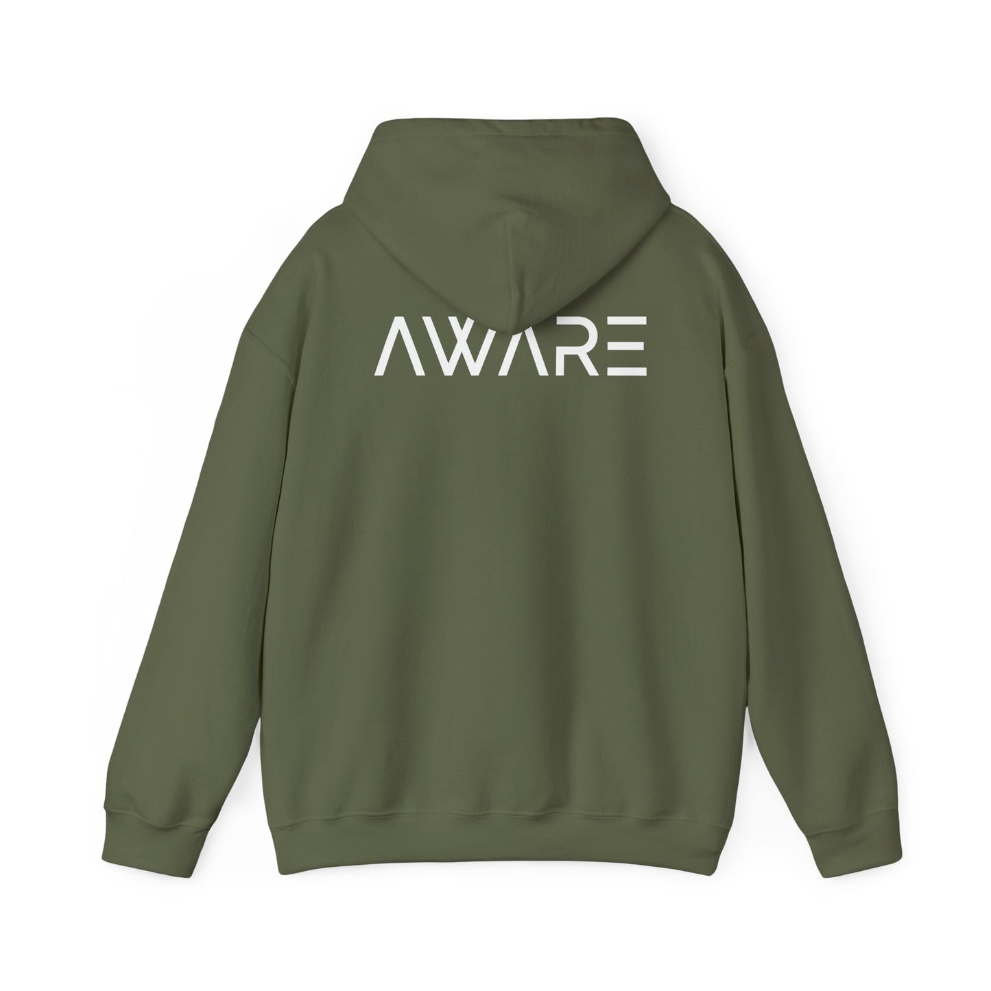 A Aware Graphic Letter Unisex Heavy Blend™ Hooded Sweatshirt