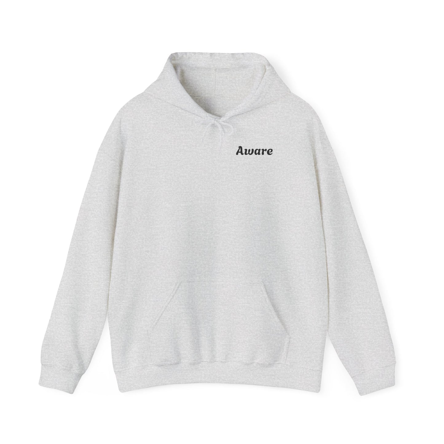 Aware Graphic Letter Unisex Heavy Blend™ Hooded Sweatshirt