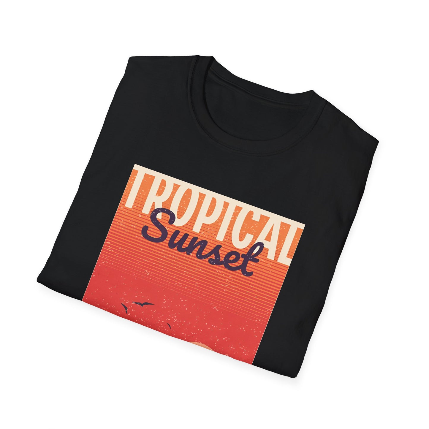 Tropical Sunset Graphic Tshirt Unisex Softstyle T-Shirt