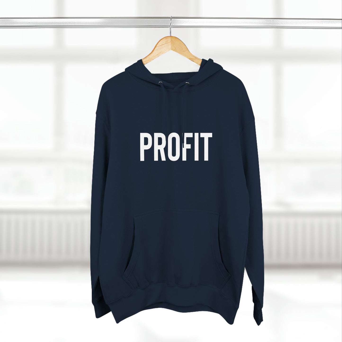 Profit Letter Graphic Hoodie Three-Panel Fleece Hoodie